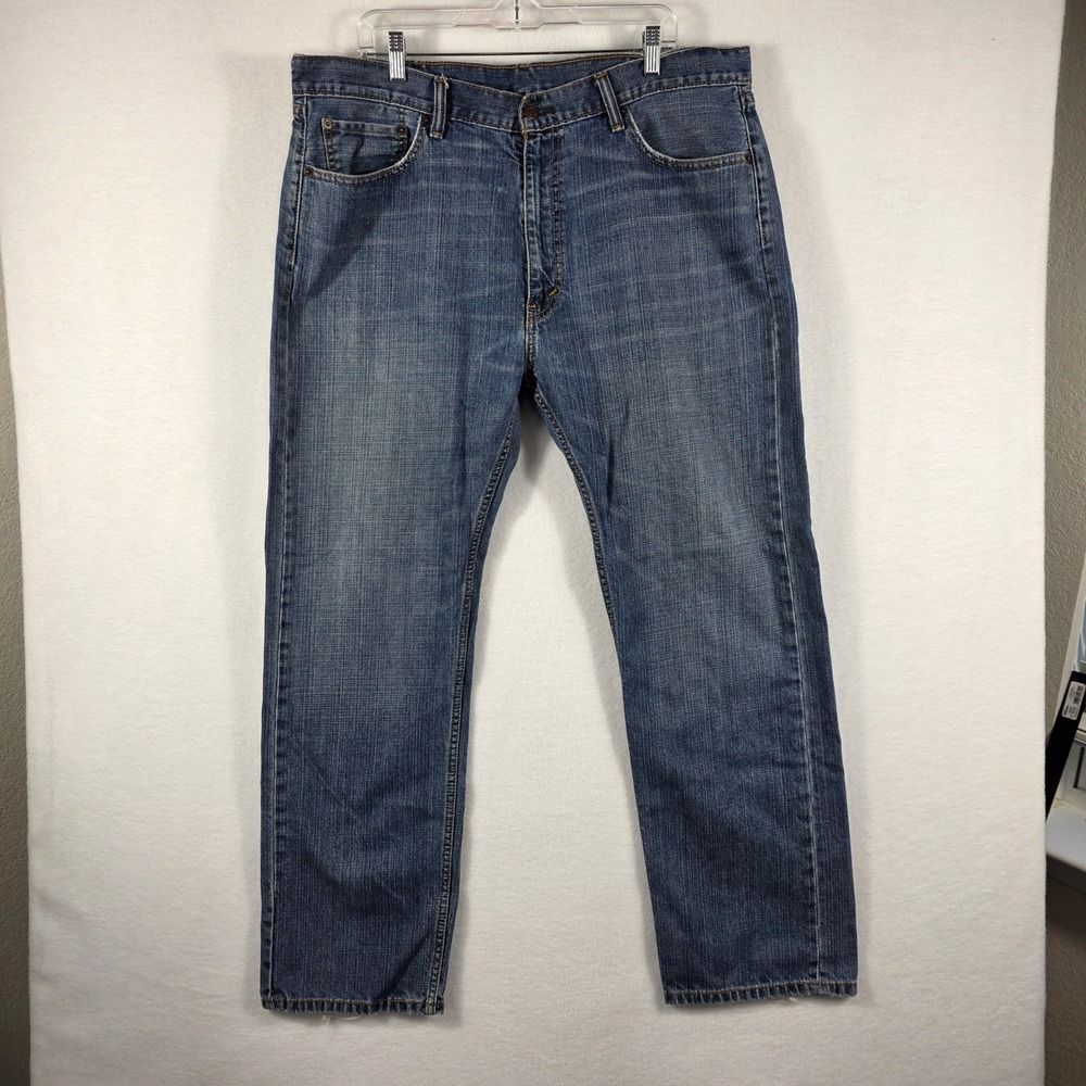 Levi's 505 Regular Fit Jeans Mens 40x32 Blue Straight Leg Denim 00505-1145